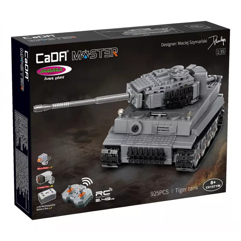 Panzermodell Jamara CaDA Tiger Maßstab 1:35, Elektromotor, Li‑Ion-Akku, für Kinder ab 8 Jahren