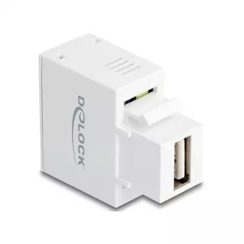 Wand-Keystone-Modul DELOCK mit USB-A-Ladeanschluss 5W weiß