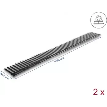 Vogelschutzbarriere für Photovoltaikanlagen DELOCK 1 m, 2 Stück, braun, 122 mm