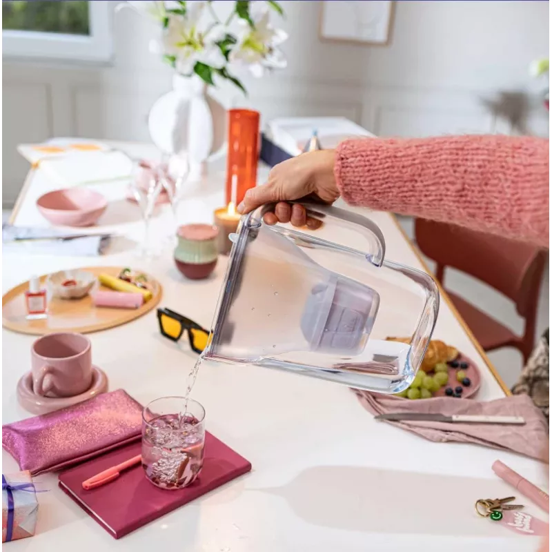 Wasserfilterkanne BRITA Style Essential XL mit MAXTRA PRO Pure Performance Kartuschen (3) — weiß