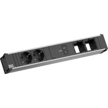 Steckdosenleiste Bachmann CONI mit 2x CEE 7/3 Steckdosen und 1x USB-C 100W, 2x kabelgebundenen Steckverbindern, 0,2 m Kabel