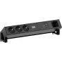 Power-Modul Bachmann DESK2 mit 3x Schuko (CEE 7/3), 1x USB-C 100W und 1x kabelgebundenem Anschluss, RAL9005