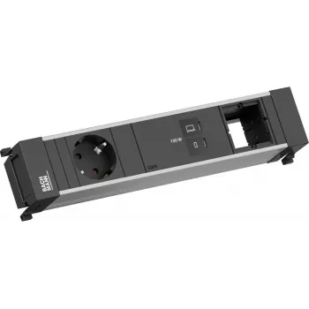 Power Frame Steckdosenleiste Bachmann BM0023849 mit 1x CEE7/3, 1x USB-C PD 100W und 1x Kupplung, 0,2 m Kabel