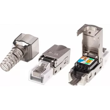 ATEN RJ-45 (J-45) Male Wire Connector 2A-245G, Silber, für Cat6A-Verkabelung