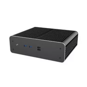 Akasa Euler CMX Mini-ITX lüfterloses PC-Gehäuse A-ITX61-S1B – schwarz, Mini-Chassis für passiv gekühlte Systeme