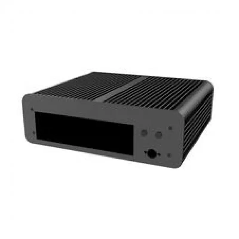 Akasa Euler CMX Mini-ITX lüfterloses PC-Gehäuse A-ITX61-S1B – schwarz, Mini-Chassis für passiv gekühlte Systeme