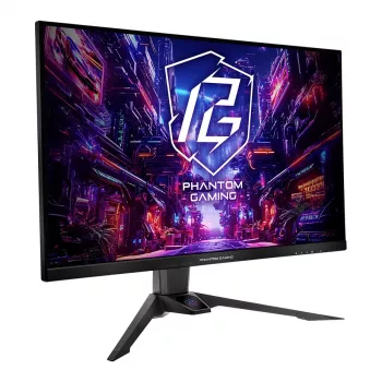 Monitor ASRock PG32QFT 32 Zoll QHD (2560×1440) IPS LED, 1 ms, 180 Hz, VESA, höhenverstellbar, Schwarz
