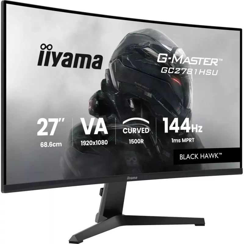 Monitor IIYAMA G-MASTER GC2781HSU-B1 27 Zoll Curved VA 1920×1080 144 Hz USB-Hub Lautsprecher VESA Schwarz