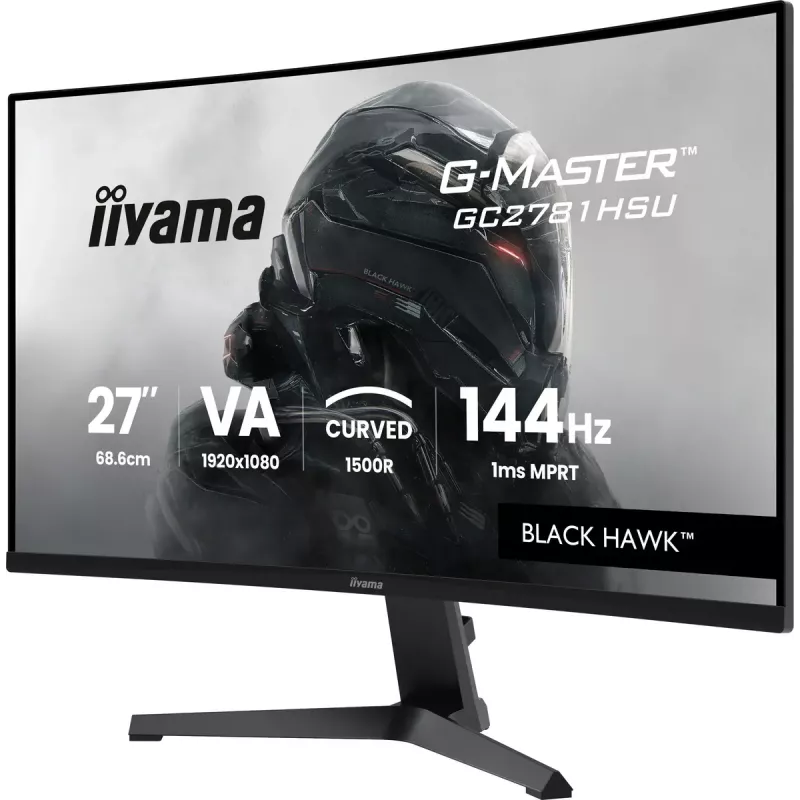 Monitor IIYAMA G-MASTER GC2781HSU-B1 27 Zoll Curved VA 1920×1080 144 Hz USB-Hub Lautsprecher VESA Schwarz