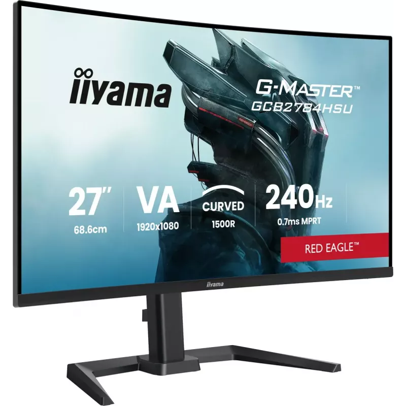 27 Zoll IIYAMA G-MASTER GCB2784HSU-B1 curved VA Gaming-Monitor 240Hz FHD 1920x1080 USB-Hub Lautsprecher VESA