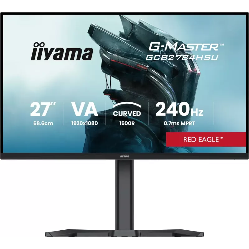 27 Zoll IIYAMA G-MASTER GCB2784HSU-B1 curved VA Gaming-Monitor 240Hz FHD 1920x1080 USB-Hub Lautsprecher VESA