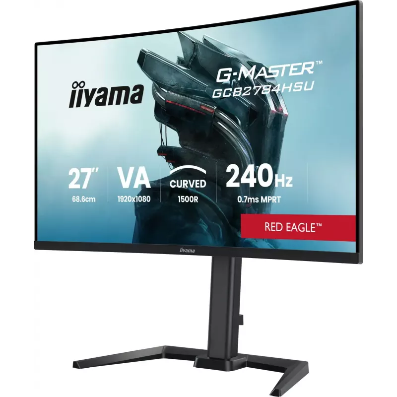 27 Zoll IIYAMA G-MASTER GCB2784HSU-B1 curved VA Gaming-Monitor 240Hz FHD 1920x1080 USB-Hub Lautsprecher VESA