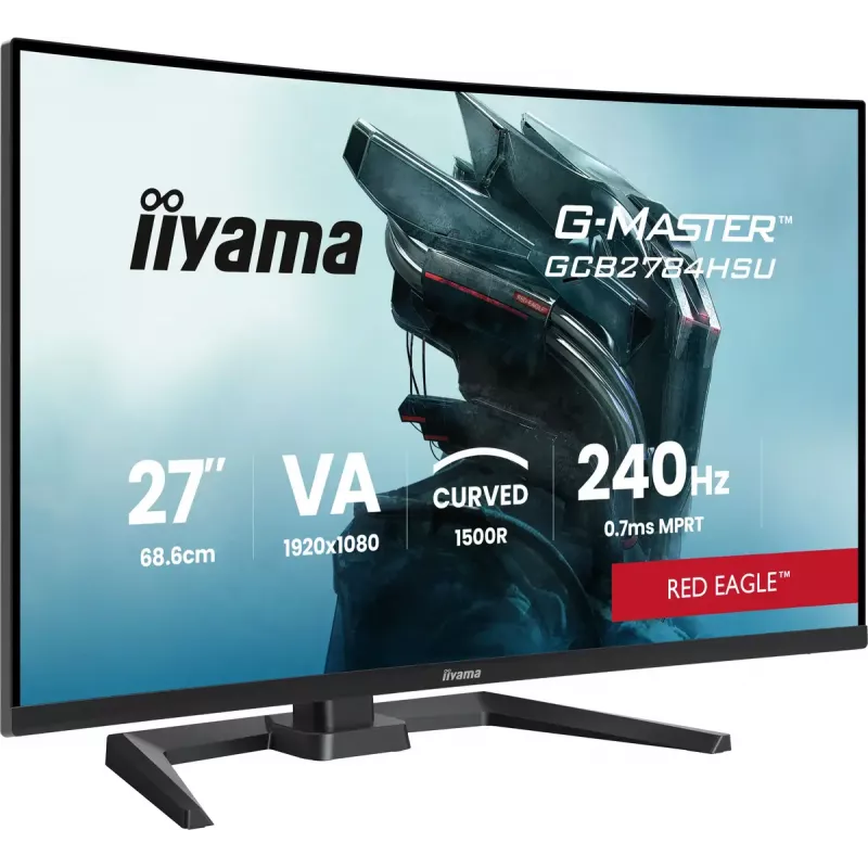 27 Zoll IIYAMA G-MASTER GCB2784HSU-B1 curved VA Gaming-Monitor 240Hz FHD 1920x1080 USB-Hub Lautsprecher VESA