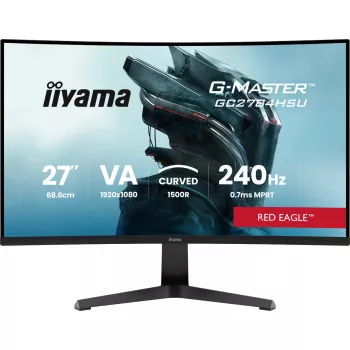 27 Zoll iiyama G-MASTER GC2784HSU-B1 gebogener VA-Monitor 240 Hz Full HD 1920x1080 USB-Hub Lautsprecher VESA