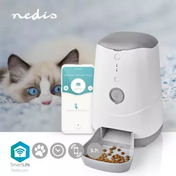 Futterspender/Tränke Nedis WIFIPET10CWT — Grau/Weiß für Katzen und Hunde