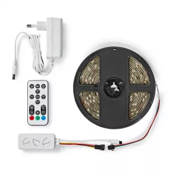 Smart Strip Light Nedis WIFILS51CRGB – Wi‑Fi, RGB, 24 W, 1 m Kabel, 12 mm Breite