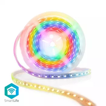 Smart Strip Light Nedis WIFILS51CRGB – Wi‑Fi, RGB, 24 W, 1 m Kabel, 12 mm Breite