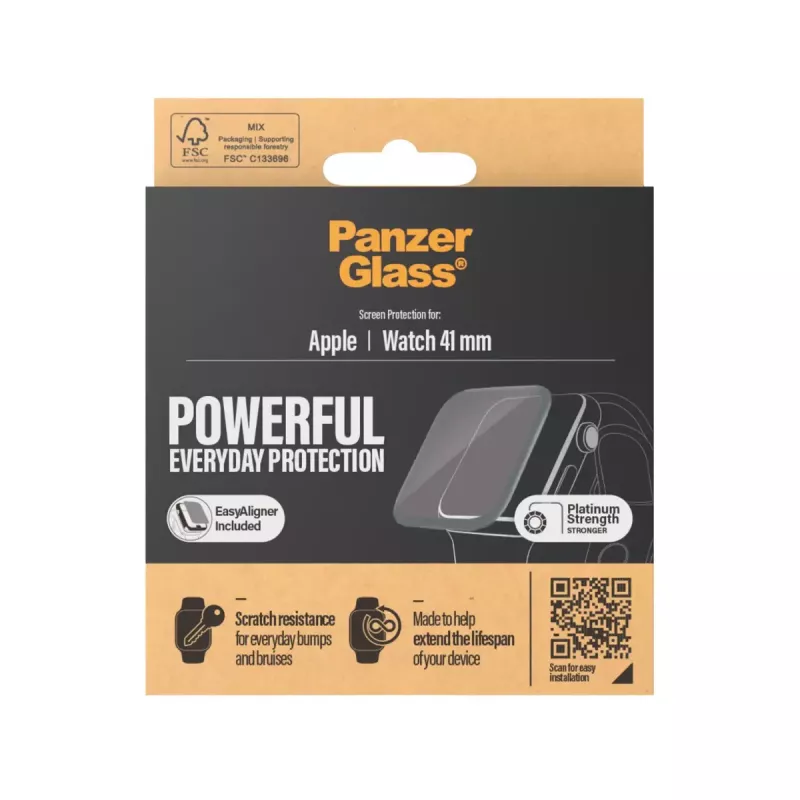 Displayschutz PanzerGlass Apple Watch Series 8 7 41mm Transparent