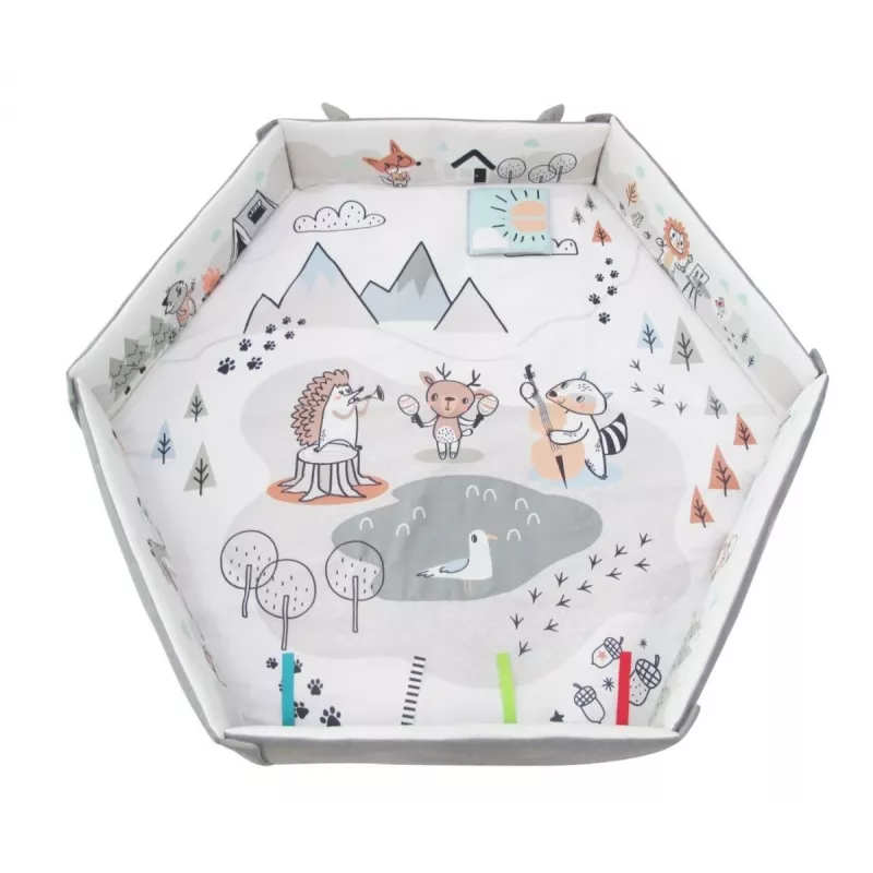 Baby-Spielmatte milly mally Baby Mat 5in1 Minky – multifunktionale 5-in-1-Babymatte für Bauchlage, Spielen, Ruhen, Krabbeln, Reisen