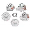 Baby-Spielmatte milly mally Baby Mat 5in1 Minky – multifunktionale 5-in-1-Babymatte für Bauchlage, Spielen, Ruhen, Krabbeln, Reisen