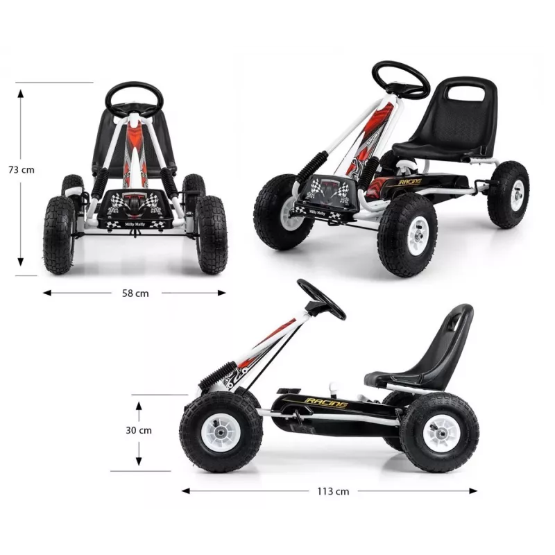 Milly Mally Rutschfahrzeug Gokart Thor Weiß