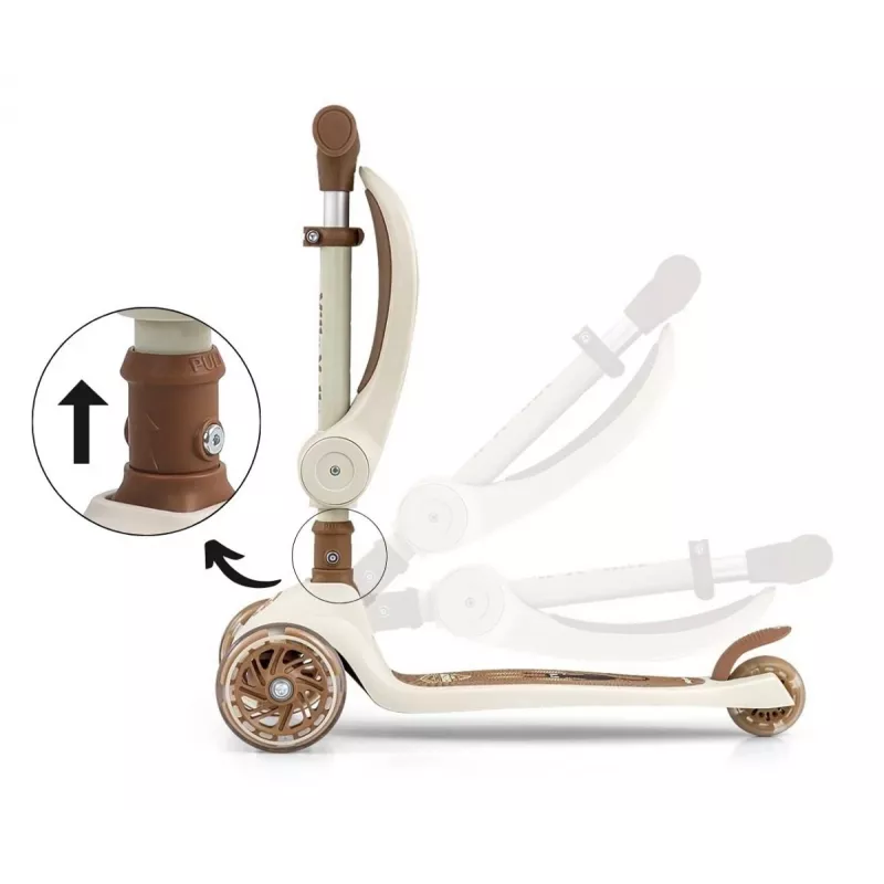 Tretroller milly mally Milly Mally Scooter Fuzzy Classic — Kinderroller, beige