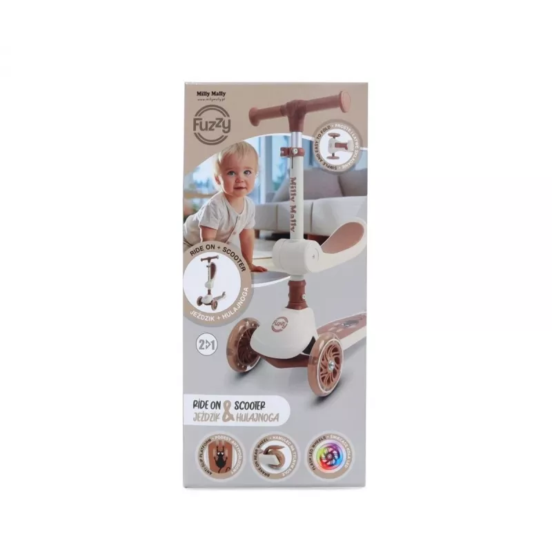 Tretroller milly mally Milly Mally Scooter Fuzzy Classic — Kinderroller, beige