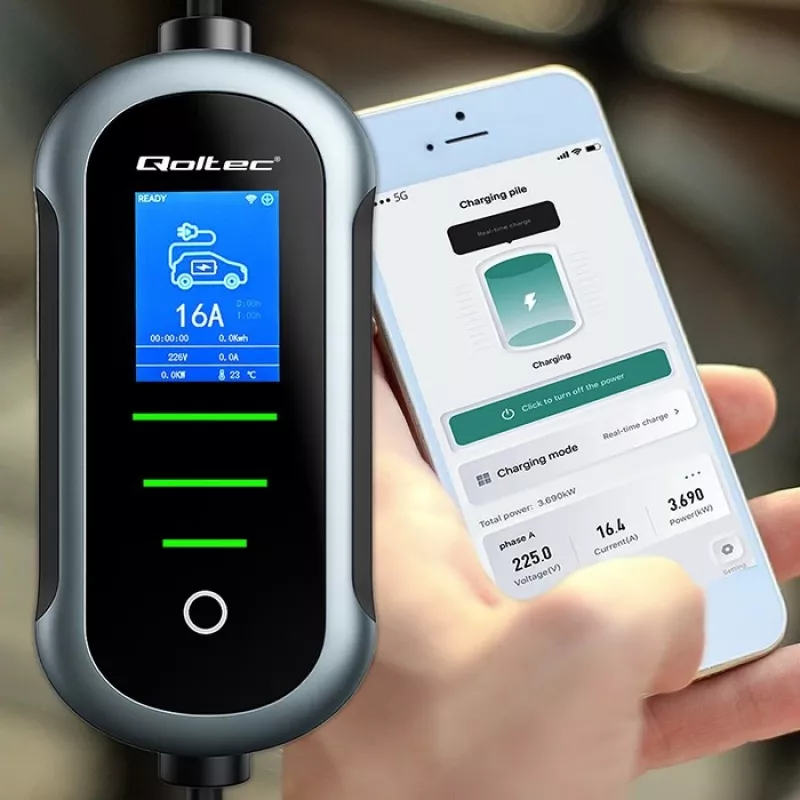 Elektroauto-Ladegerät QOLTEC 11 kW 400 V CEE 16 A mit WiFi