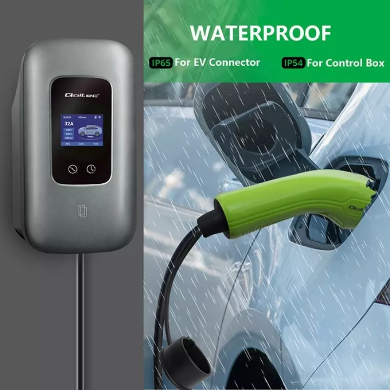 EV-Ladestation QOLTEC 3-phasig 22 kW 32 A mit WLAN (Modell 52723)