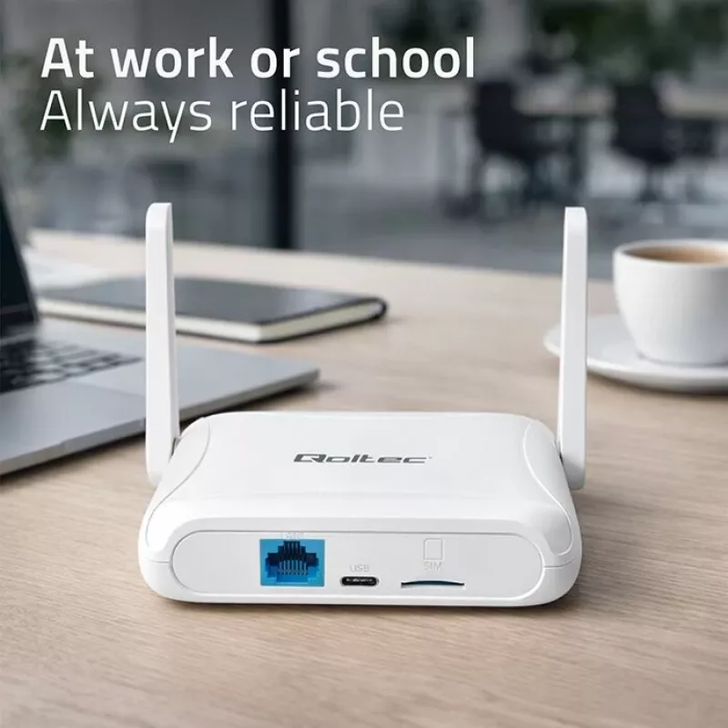 Router QOLTEC 56980 – 4G LTE Mobilfunkrouter mit Wi‑Fi 6