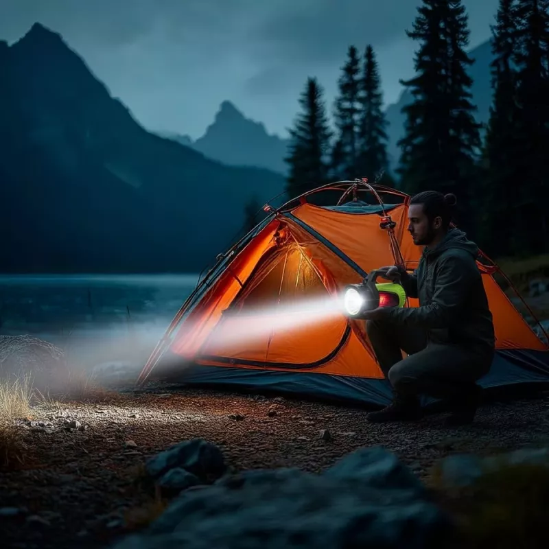 Taschenlampe MACLEAN MCE345 LED 3-in-1 mit Powerbank-Funktion, 5 W XM-L-T6, Kaltweiß 6500K, 3×18650 3,7 V 4500 mAh