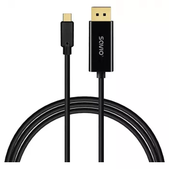 Kabel SAVIO CL-207 USB-C auf DisplayPort 2,0 m, DisplayPort 1.2 Unterstützung