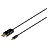 Kabel SAVIO CL-207 USB-C auf DisplayPort 2,0 m, DisplayPort 1.2 Unterstützung