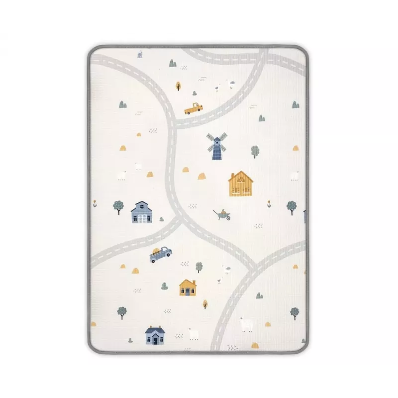 Gerollte Schaumstoffmatte Teddybären und Pastellstraße