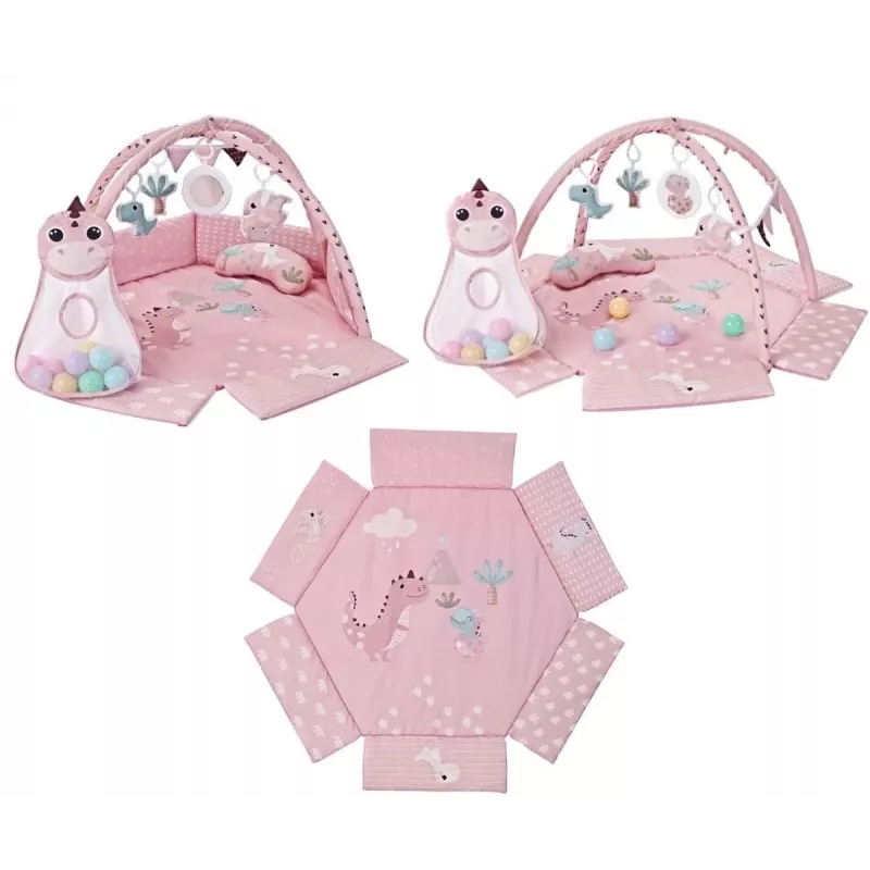 Lernspielmatte Dino Pink TinyMini rosa