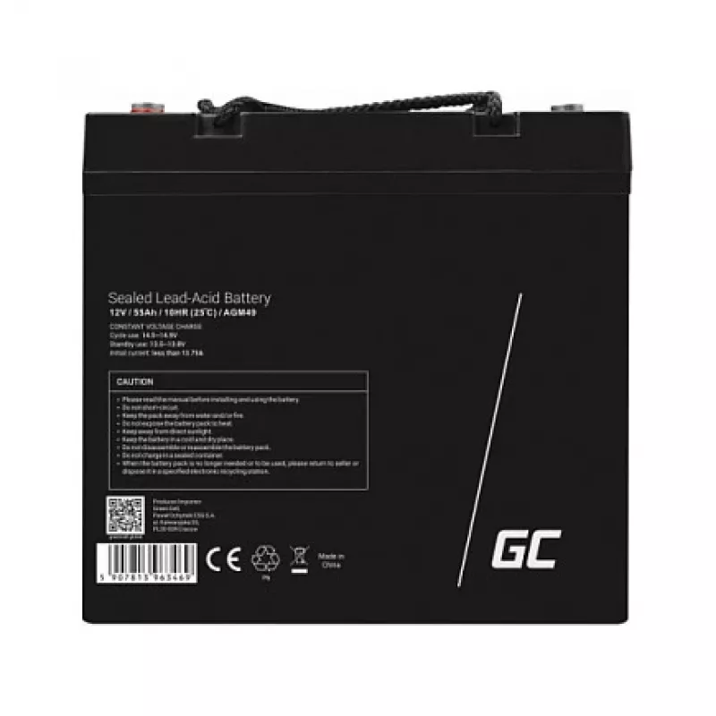 AGM Batterie Grün Cell AGM49 55 Ah 12 V Marine Leisure
