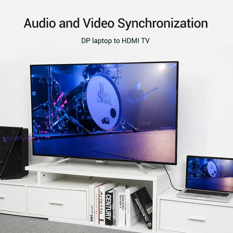 Kabel DP auf HDMI 2M/SCHWARZ Hadbh Vention