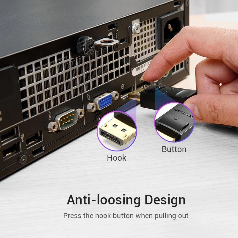 Kabel DP auf HDMI 2M/SCHWARZ Hadbh Vention