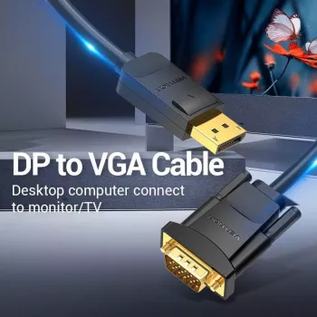DP auf VGA-Kabel 2M/SCHWARZ Hblbh Vention