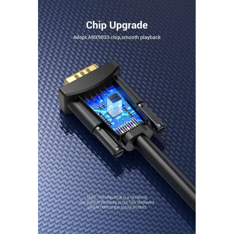 DP auf VGA-Kabel 2M/SCHWARZ Hblbh Vention