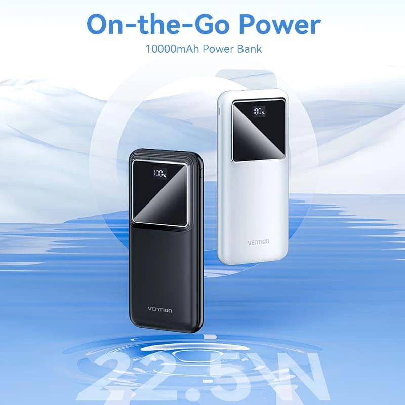 Powerbank USB 10000MAH 22.5W/SCHWARZ FHKB0 Vention