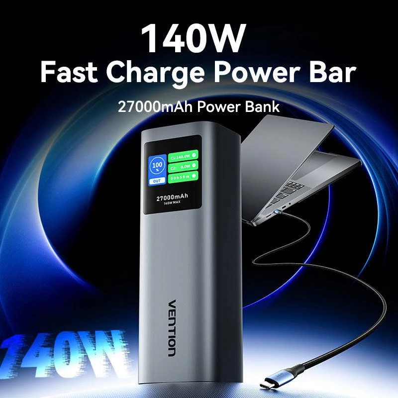 Powerbank USB 27000MAH 140W/FKEH0 Vention