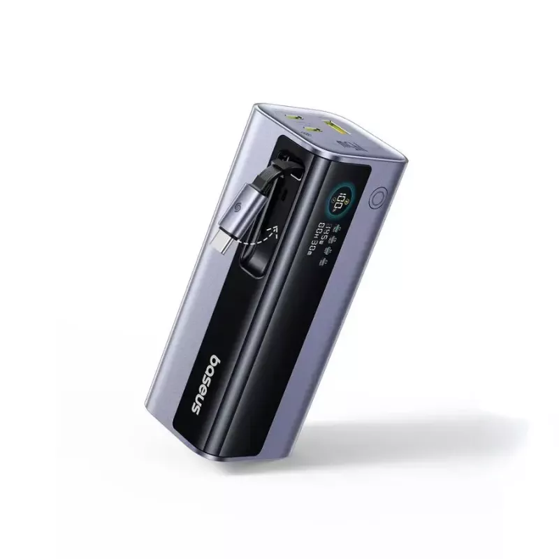 Tragbare Powerbank Baseus EnerGeek GR11 20000 mAh LiPo 145W, 2× USB-C + 1× USB-A, 20V, Schwarz