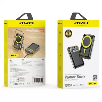 Powerbank Awei PA-10 10000mAh indukcyjny MagSafe Schwarz