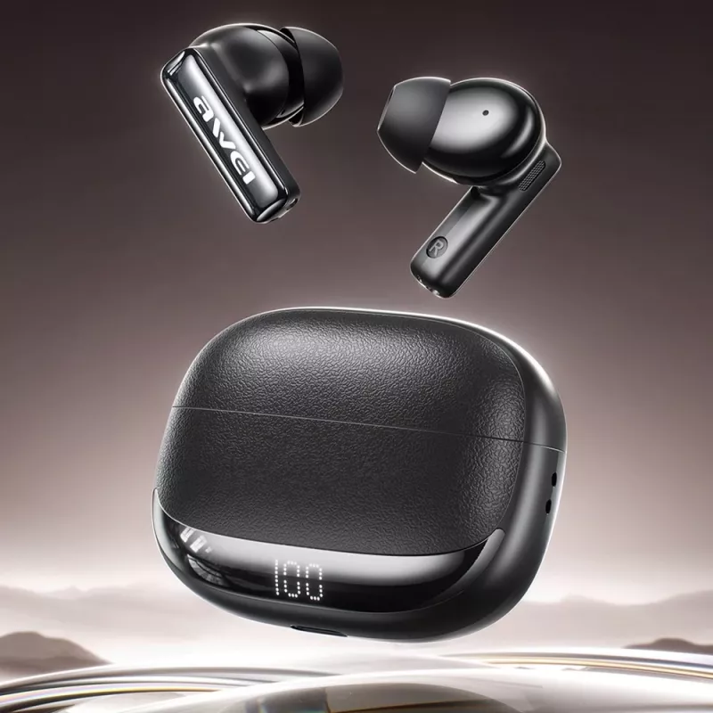 Awei Bluetooth-Kopfhörer Modell ANC TA19 TWS mit aktiver Geräuschunterdrückung, True Wireless Stereo, Bluetooth-Konnektivität