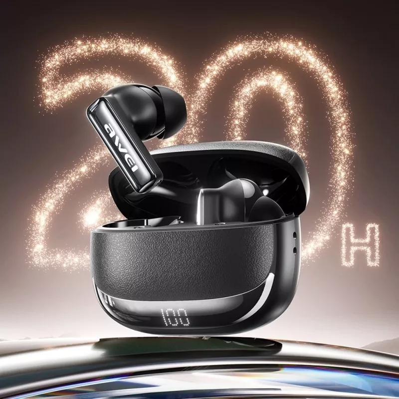 Awei Bluetooth-Kopfhörer Modell ANC TA19 TWS mit aktiver Geräuschunterdrückung, True Wireless Stereo, Bluetooth-Konnektivität