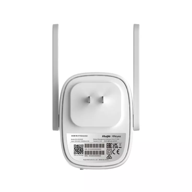 Ruijie RG-EW300R Mesh Wi‑Fi System Single‑band 2.4 GHz Wi‑Fi 4 (802.11n) Weiß 1x externe Antenne