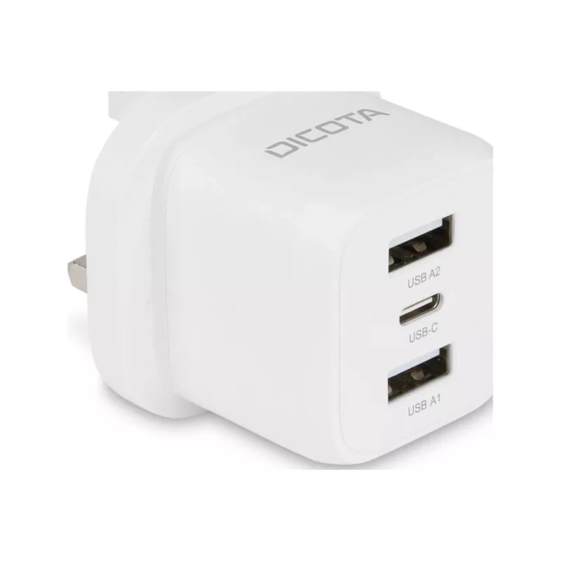 Dicota Netzteil - kompakt, Laptop - 32 Watt - 3 A - 3 Ausgangsports (USB-C, 2 x USB)