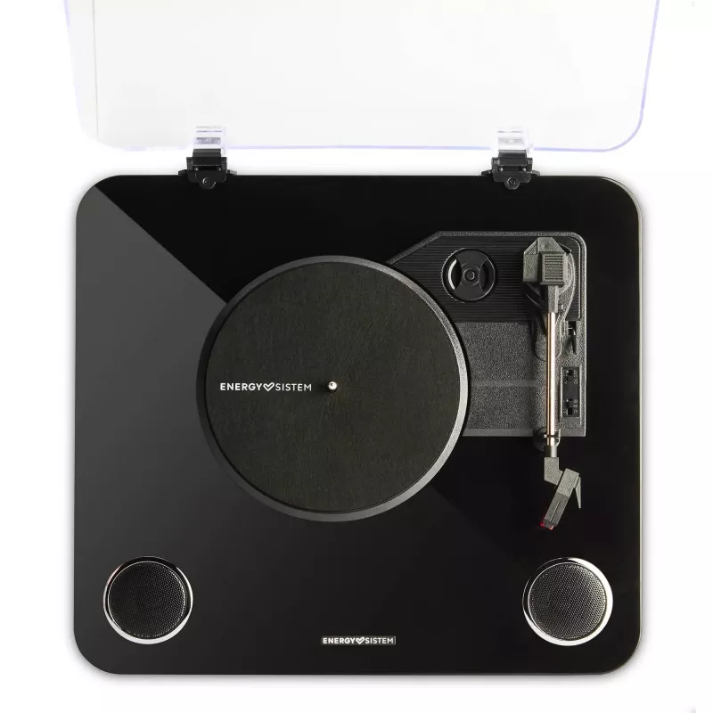 Riemengetriebener Audio-Plattenspieler Energy Sistem BlackSpin Schwarz Transparent 33 45 78 U/min
