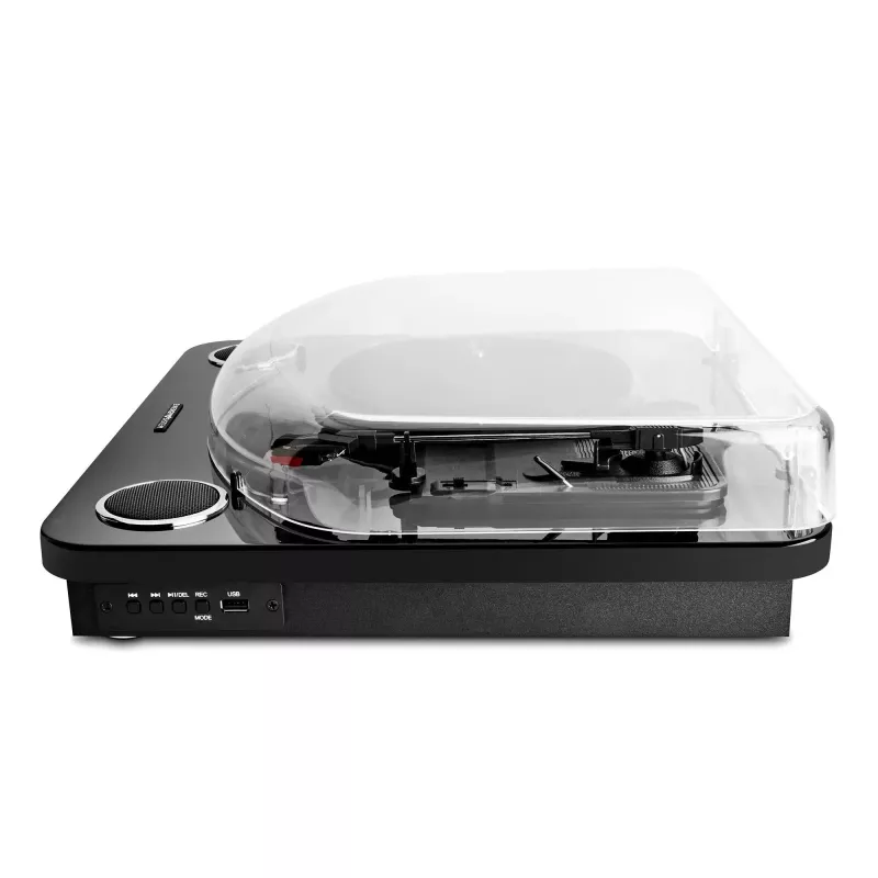 Riemengetriebener Audio-Plattenspieler Energy Sistem BlackSpin Schwarz Transparent 33 45 78 U/min